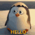 penguin waving and saying hello